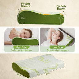 istyle mode Bamboo Contour Memory Pillow Orthopedic Cervical Support For Neck & Shoulder 40X60Cm - thumbnail 5