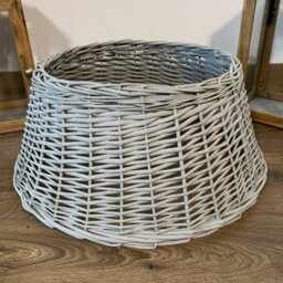 40/58Cm Samuel Alexander Deluxe Wicker Willow Christmas Tree Skirt - Medium Light Grey