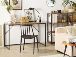 Beliani Home Office Desk Pembro Dark Brown 120 Cm 55 Cm - thumbnail 2