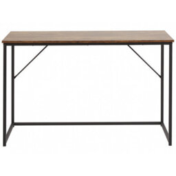 Beliani Home Office Desk Pembro Dark Brown 120 Cm 55 Cm - thumbnail 4
