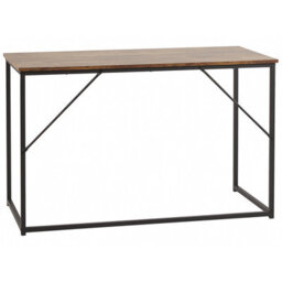 Beliani Home Office Desk Pembro Dark Brown 120 Cm 55 Cm - thumbnail 5