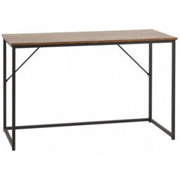Beliani Home Office Desk Pembro Dark Brown 120 Cm 55 Cm - thumbnail 1