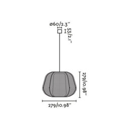 Luminosa Lighting Luminosa Narita Outdoor Pendant Ceiling Light Rust Brown E27 Ip65 - thumbnail 3