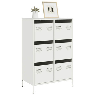 Berkfield Highboard White 68X39X101.5 Cm Steel - image 1