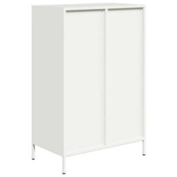 Berkfield Highboard White 68X39X101.5 Cm Steel - thumbnail 7