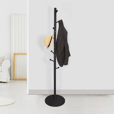 Urbn-Living Urbnliving 174Cm Height Coat Rack Tree Branch Hanger Stand Multi Hooks Hallway Freestanding W/ Mdf Base, Black - image 1