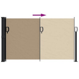 Walplus Retractable Side Awning Garden Sun Shade Canopy Gazebo For Back Door, Porch, Patio Taupe 117X300 Cm - thumbnail 5
