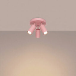 Sollux Lighting Ring Steel Pink 3 Lights Modern Ceiling Lamps - thumbnail 3