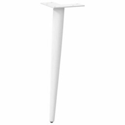 Berkfield Coffee Table Legs Conical Shape 4 Pcs White 42-43 Cm Steel - thumbnail 4