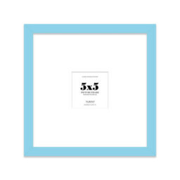 "5X5"" Light Blue Picture Frame - 5X5"" Square Frame With 2X2"" Mount For 5X5""/2X2"" Pictures Luxurious Style Gallery Wall, 1 Pack" - thumbnail 1