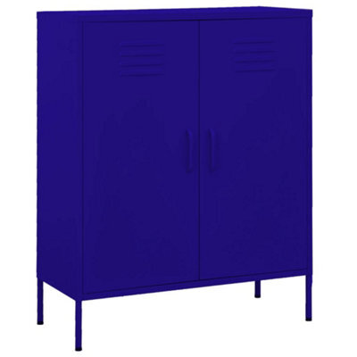Berkfield Storage Cabinet Navy Blue 80X35X101.5 Cm Steel - image 1