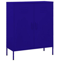 Berkfield Storage Cabinet Navy Blue 80X35X101.5 Cm Steel - thumbnail 1