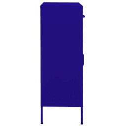 Berkfield Storage Cabinet Navy Blue 80X35X101.5 Cm Steel - thumbnail 4