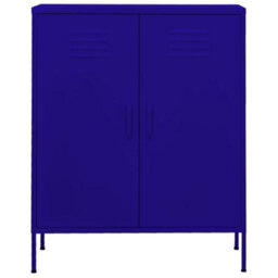 Berkfield Storage Cabinet Navy Blue 80X35X101.5 Cm Steel - thumbnail 3