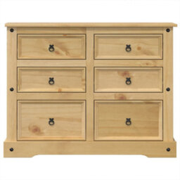 Berkfield Chest Of Drawers Corona 120X48X91 Cm Solid Wood Pine - thumbnail 4