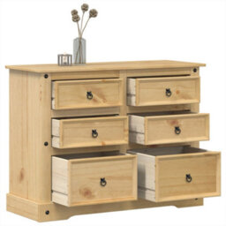 Berkfield Chest Of Drawers Corona 120X48X91 Cm Solid Wood Pine