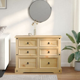 Berkfield Chest Of Drawers Corona 120X48X91 Cm Solid Wood Pine - thumbnail 3