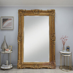 The Online Mirror Shop Antique Mirror Belgravia Rectangular Shaped With Gold Frame- H 223Cmxw 142Cmxd 11Cm For Leaning In Entryway, Bedroom, Dressingroom - thumbnail 2