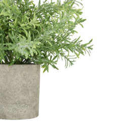 Hill Interiors Rosemary Potted Stone Effect Faux Plant - thumbnail 2