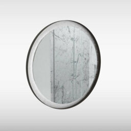 Sensio Hebe 800mm Triotone Led Illuminated Round Mirror With Demister - Silver Crackle - thumbnail 1