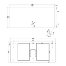 Plum&clay Rio Brushed Gold  Framed Backlit Led Bathroom Mirror With Dual Light (W)120Cm (H)55Cm - thumbnail 3