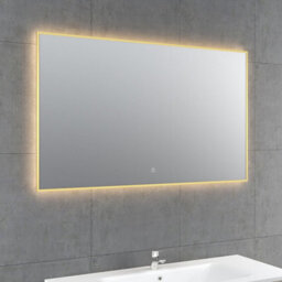 Plum&clay Rio Brushed Gold  Framed Backlit Led Bathroom Mirror With Dual Light (W)120Cm (H)55Cm - thumbnail 2
