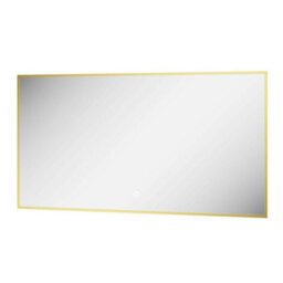 Plum&clay Rio Brushed Gold  Framed Backlit Led Bathroom Mirror With Dual Light (W)120Cm (H)55Cm - thumbnail 1