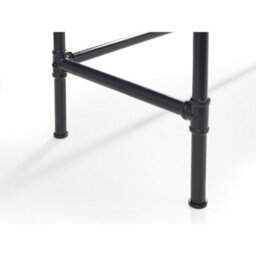 Oakham Signature Carnegie Industrial Pipe Desk In Mocha Elm And Black - thumbnail 4