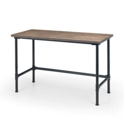 Oakham Signature Carnegie Industrial Pipe Desk In Mocha Elm And Black - thumbnail 1