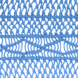 Berkfield Macrame Curtain Blue 140X240 Cm Cotton - thumbnail 4