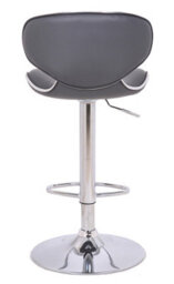 Lamboro Carcaso Breakfast Bar Stool, Single, Adjustable Swivel Gas Lift, Chrome Footrest, Kitchen & Home Bar Stools, Charcoal Grey - thumbnail 5