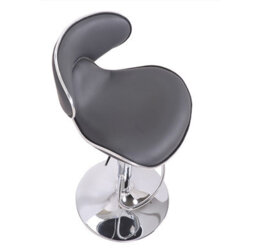 Lamboro Carcaso Breakfast Bar Stool, Single, Adjustable Swivel Gas Lift, Chrome Footrest, Kitchen & Home Bar Stools, Charcoal Grey - thumbnail 6