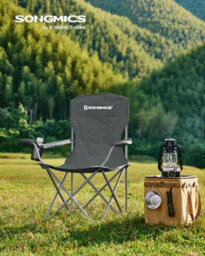LEDREM Set Of 2 Folding Camping Chairs, Comfortable, Heavy Duty Structure, Max. Load Capacity 150 Kg, Outdoor Chair With Cup Holder - thumbnail 1