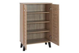 Timber Art Design Modern Shoe Storage Cabinet 2 Doors Footwear Stand Rack Unit Cupboard Sonoma Oak - thumbnail 4