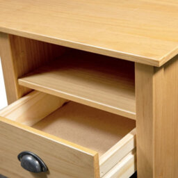 Vidaxl Desk Hill With 3 Drawers 120X50X74 Cm Solid Pine Wood Desks - thumbnail 5