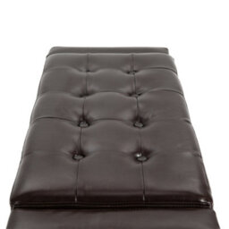 Wyld Haus Rira Brown Faux Leather Storage Ottoman Bench With Diamond-Tufted Seat And Hidden Compartment, L92 X D40 X H40Cm - thumbnail 9