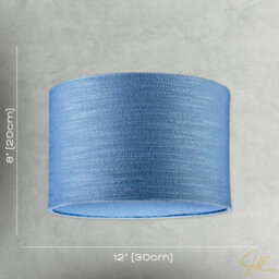Happy Homewares Glacier Lake Blue Textured Linen Pendant Lighting Shade With Diffuser - thumbnail 7