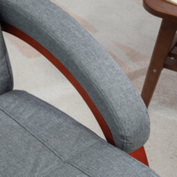 Homcom Recliner Swivel Chair Manual Reclining Chair With Footrest Armrests Grey - thumbnail 8