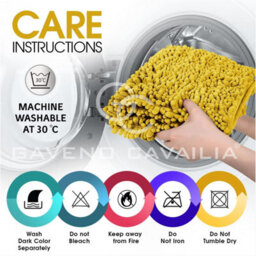 Gc Gaveno Cavailia Infinity Loop Extra Large 2 Piece Bath Mat Set Ochre Super Absorbent Non Slip Shower Mat - thumbnail 6