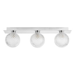 The Lighting Studio Laura Ashley Prague 3Lt Bathroom Wall Light Polished Chrome Glass Ip44 - thumbnail 4