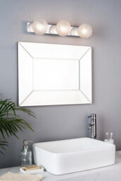The Lighting Studio Laura Ashley Prague 3Lt Bathroom Wall Light Polished Chrome Glass Ip44 - thumbnail 5