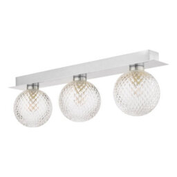 The Lighting Studio Laura Ashley Prague 3Lt Bathroom Wall Light Polished Chrome Glass Ip44 - thumbnail 2