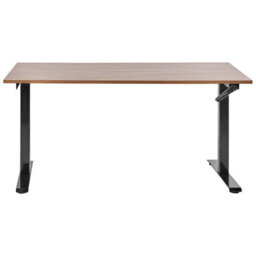 Beliani Manual Adjustable Standing Desk Destines Brown/ Black 160 Cm 72 Cm - thumbnail 5