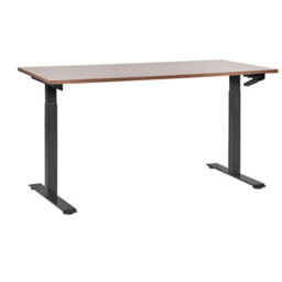 Beliani Manual Adjustable Standing Desk Destines Brown/ Black 160 Cm 72 Cm - thumbnail 1