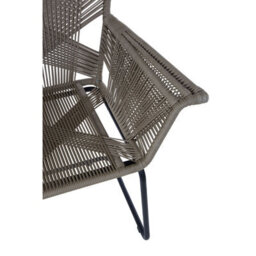 Orsina Rattan Effect Chair, Easy To Clean Outdoor Chair, Arm & Backrest Rattan Armchair - thumbnail 5