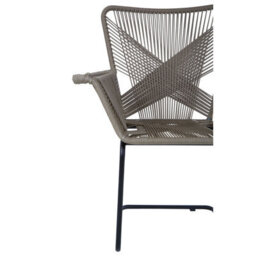 Orsina Rattan Effect Chair, Easy To Clean Outdoor Chair, Arm & Backrest Rattan Armchair - thumbnail 6