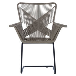 Orsina Rattan Effect Chair, Easy To Clean Outdoor Chair, Arm & Backrest Rattan Armchair