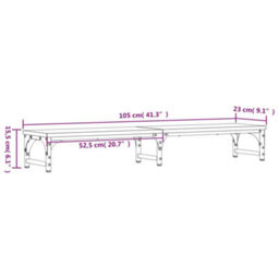 Walplus Monitor Stand Sonoma Oak 105X23X15.5 Cm Engineered Wood - thumbnail 9