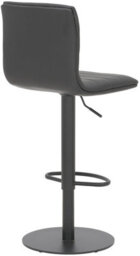 Lamboro Deluxe Aldo Black Bar Stool - Swivel Kitchen Stool With Gas Lift & Footrest - thumbnail 4