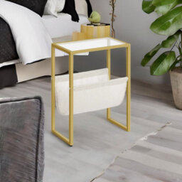 Rafaelo Mobilia Sofa End Table With Fabric Magazine Holder - thumbnail 4